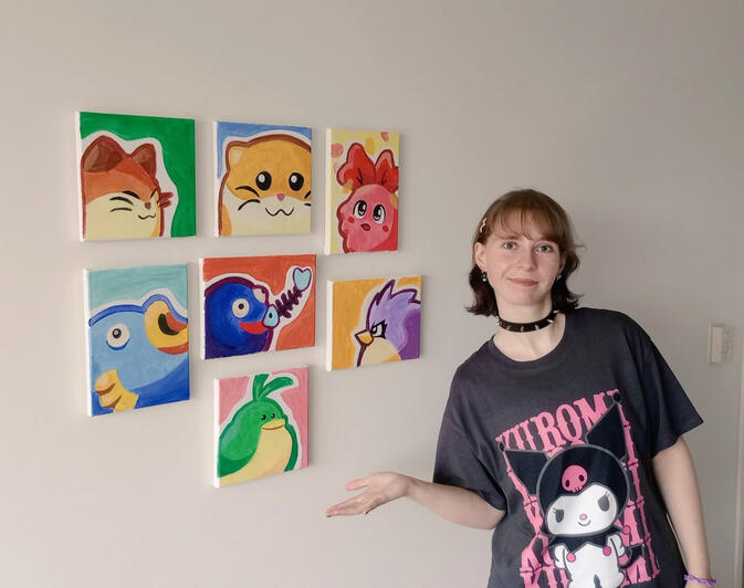 Kirby acrylic paintings